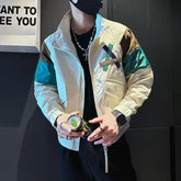 Hearujoy Premium Splicing Jacket for Men Popular Trendy Brand Jacket Cool and Stylish Men's Casual Top